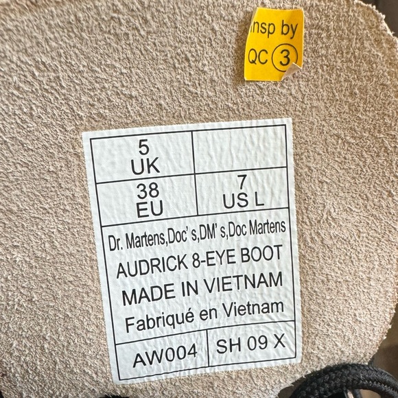 Dr. Martens Audrick Nappa Leather Platforms Boots - Cobblestone Gray Nappa Lux 7 - Picture 6 of 12